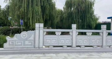四川 芝麻灰桥栏杆、河道栏杆安装效果