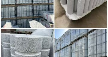 四川 芝麻白花岗岩挡车柱、隔离柱多少钱