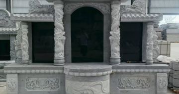 四川 芝麻灰高档墓碑，土墓，可定制