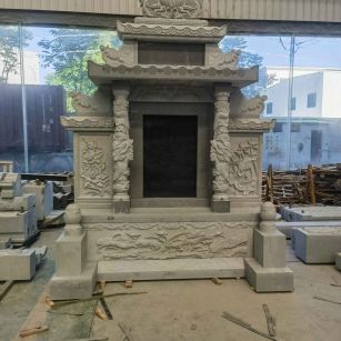四川 芝麻灰高档墓碑、土墓，一套也支持定做