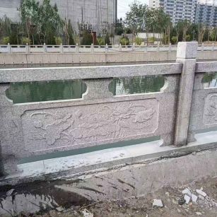四川 芙蓉白大花桥梁、河道，石材栏杆、围栏、护栏
