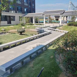 四川 芝麻灰小区坐凳&栏杆安装效果