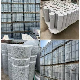 四川 芝麻白花岗岩挡车柱、隔离柱多少钱