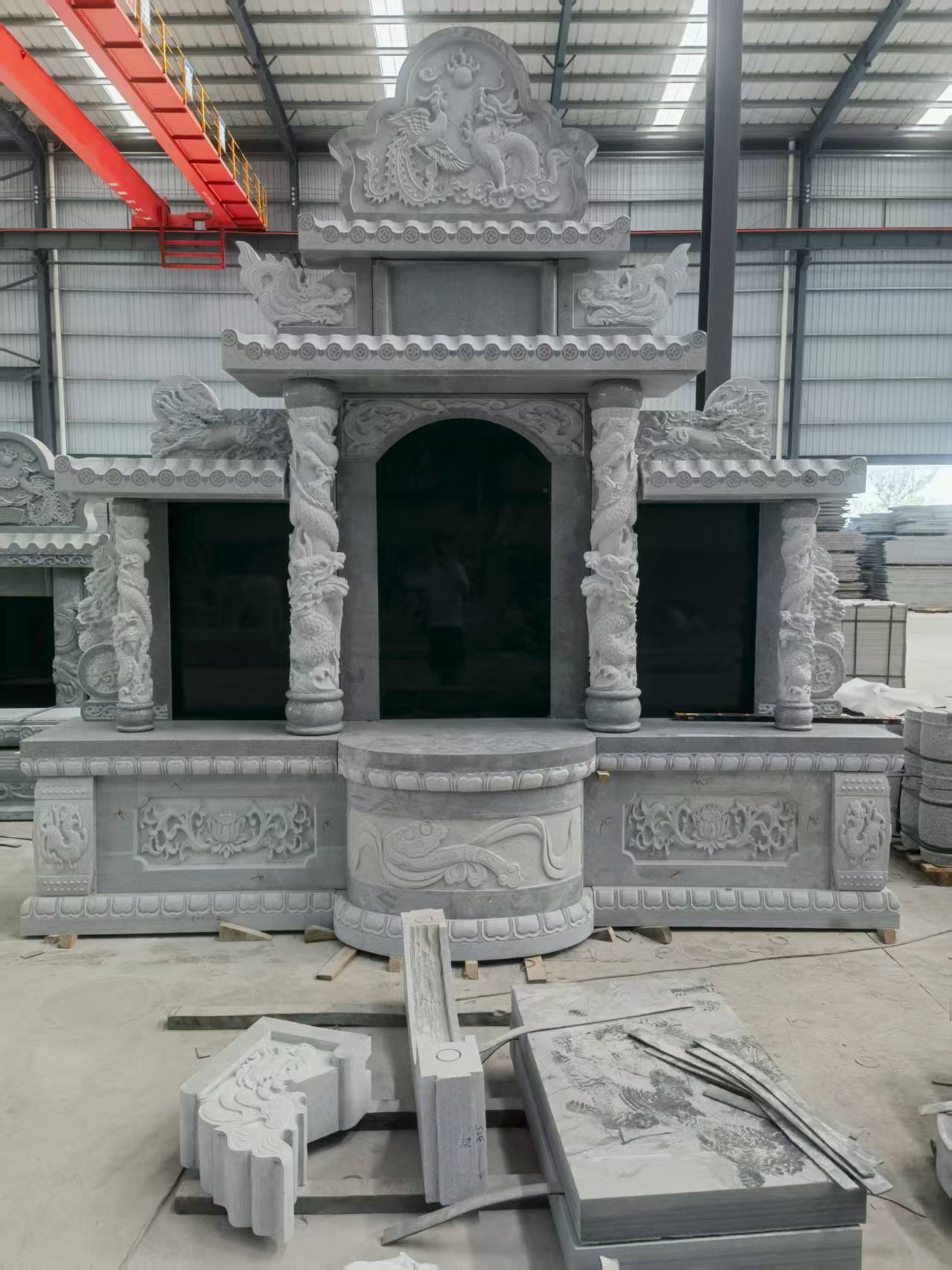 四川 芝麻灰高档墓碑，土墓，可定制