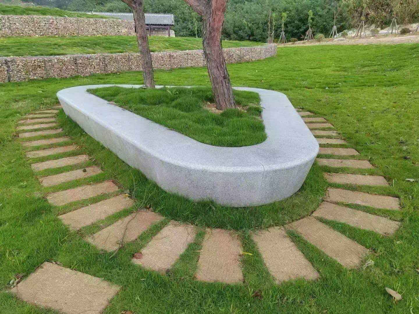 四川 芝麻白光面整石坐凳