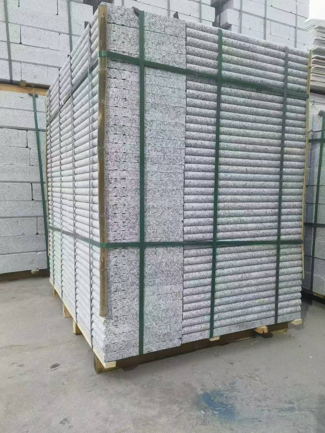 四川 芙蓉白3公分厚磨圆边、拉槽，楼梯踏步