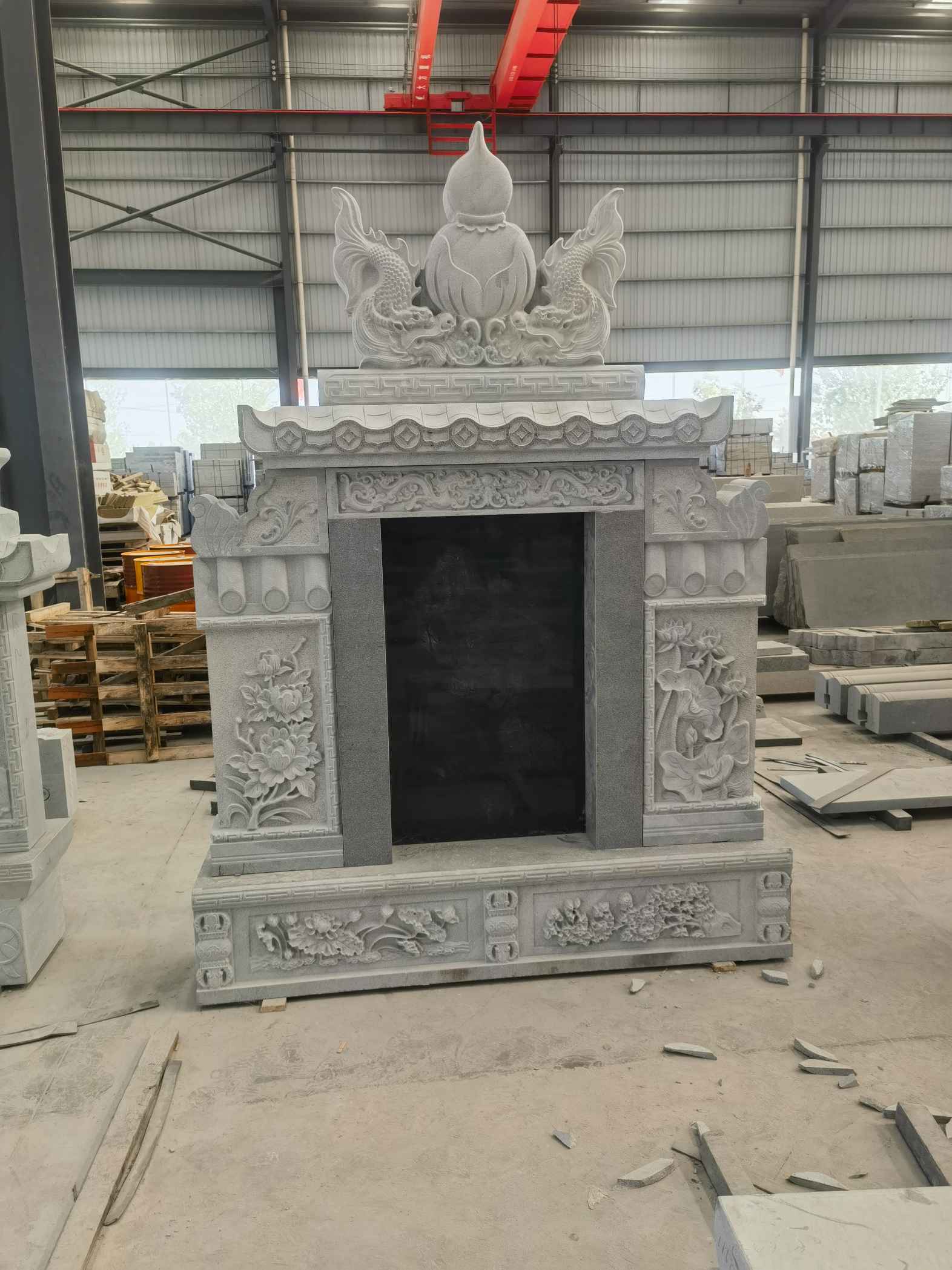 四川 芝麻灰高档墓碑、土墓，一套也支持定做