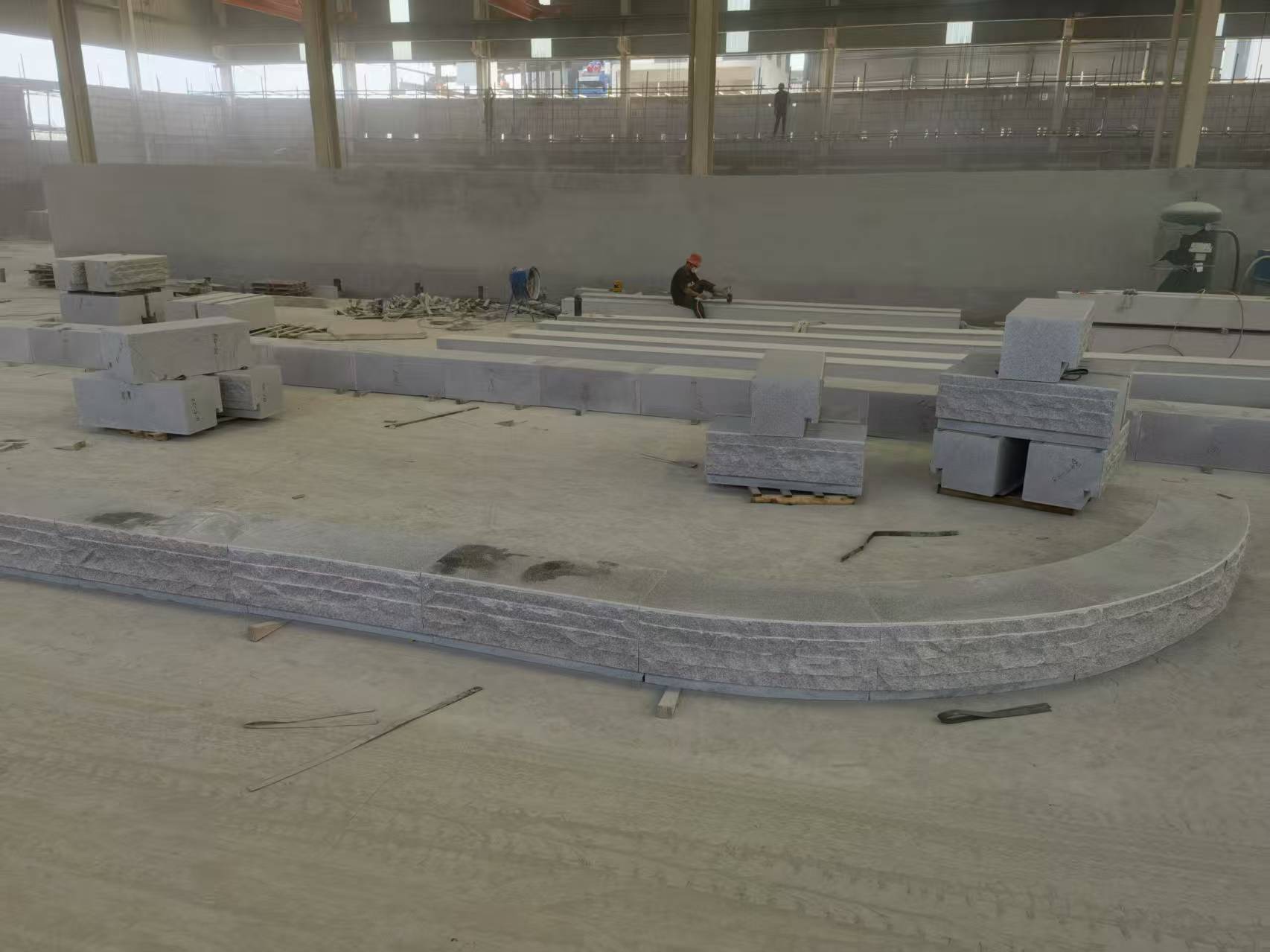 四川 芝麻白整石坐凳（光面+自然面）